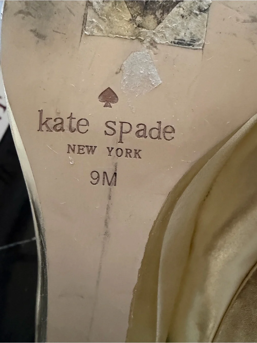 Kate Spade Candace Gold Wedge Heels - Size 9 (GUC/FUC Read Description)